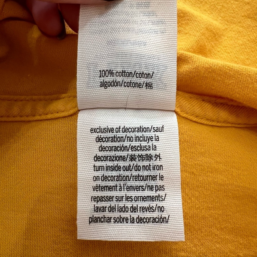 Victoria's Secret Pink Hoodie Varsity Tee Shirt in Golden SZ M | Yellow VS Pink - Picture 11 of 12